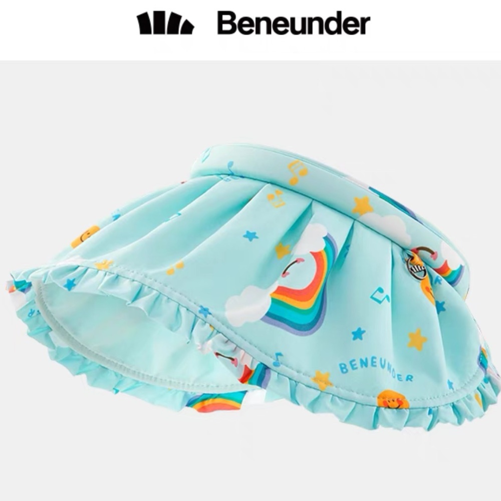 Beneunder sun visor hat for kids, adjustable for age 5-12yrs 50-54cm